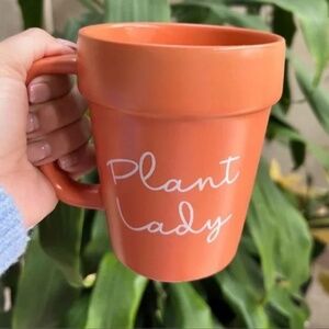 NEW in box: "Plant Lady" (flower pot clay pottery look) coffee tea mug